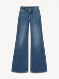 Women's Vintage Print Flared Jeans