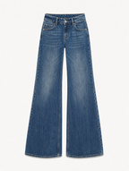 Women's Vintage Print Flared Jeans