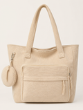 Corduroy Shoulder Tote Bag
