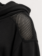 Women's Backless Mesh Hoodie