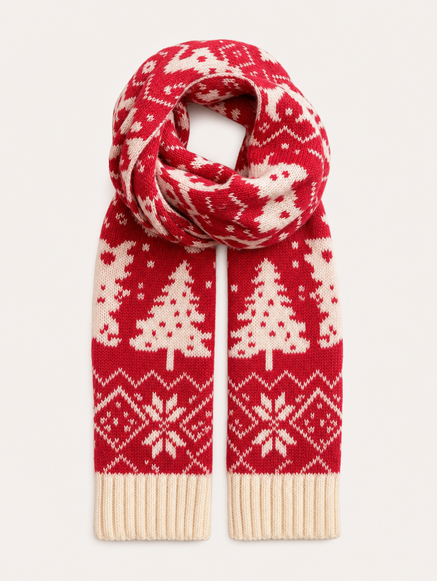 Reversible Knitted Winter Scarf