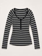 Women's Striped Square Neck Top