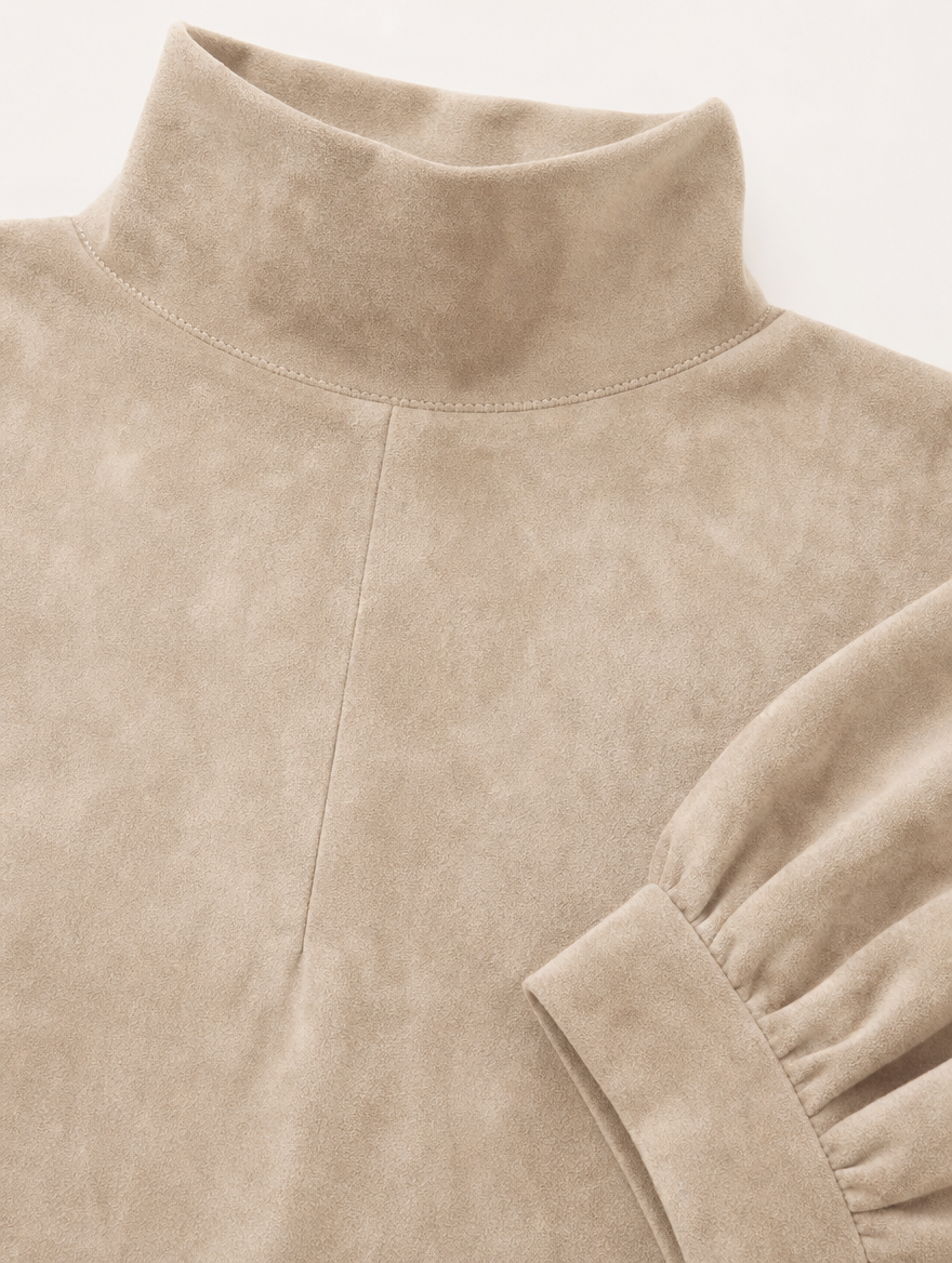 Women's Faux Suede A-Line Dress