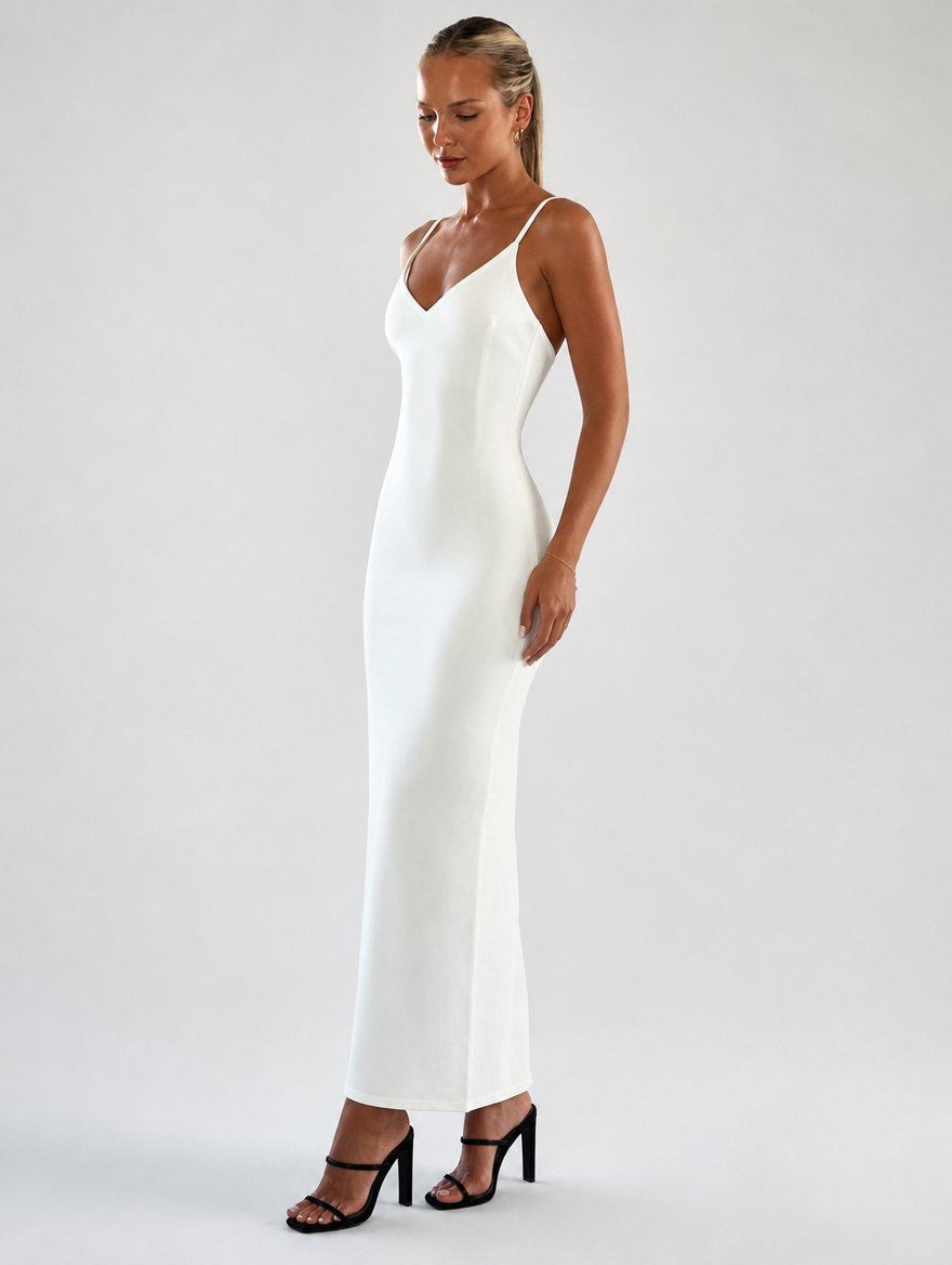 Women's V-Neck Backless Maxi Dress