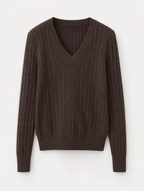 Women's Cotton Cable Knit Sweater
