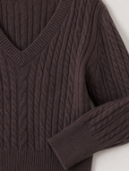 Women's Cotton Cable Knit Sweater