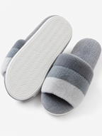 Plush Open Toe Slippers